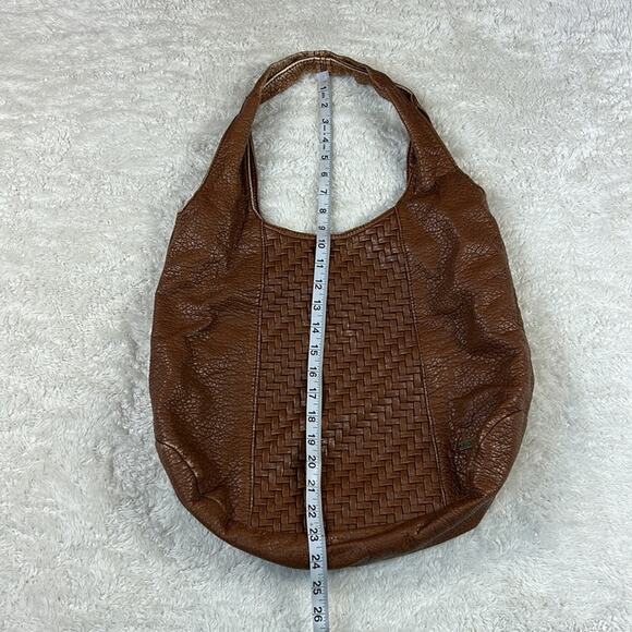 Roxy oversized large brown leather hobo tote bag purse - Picture 3 of 12